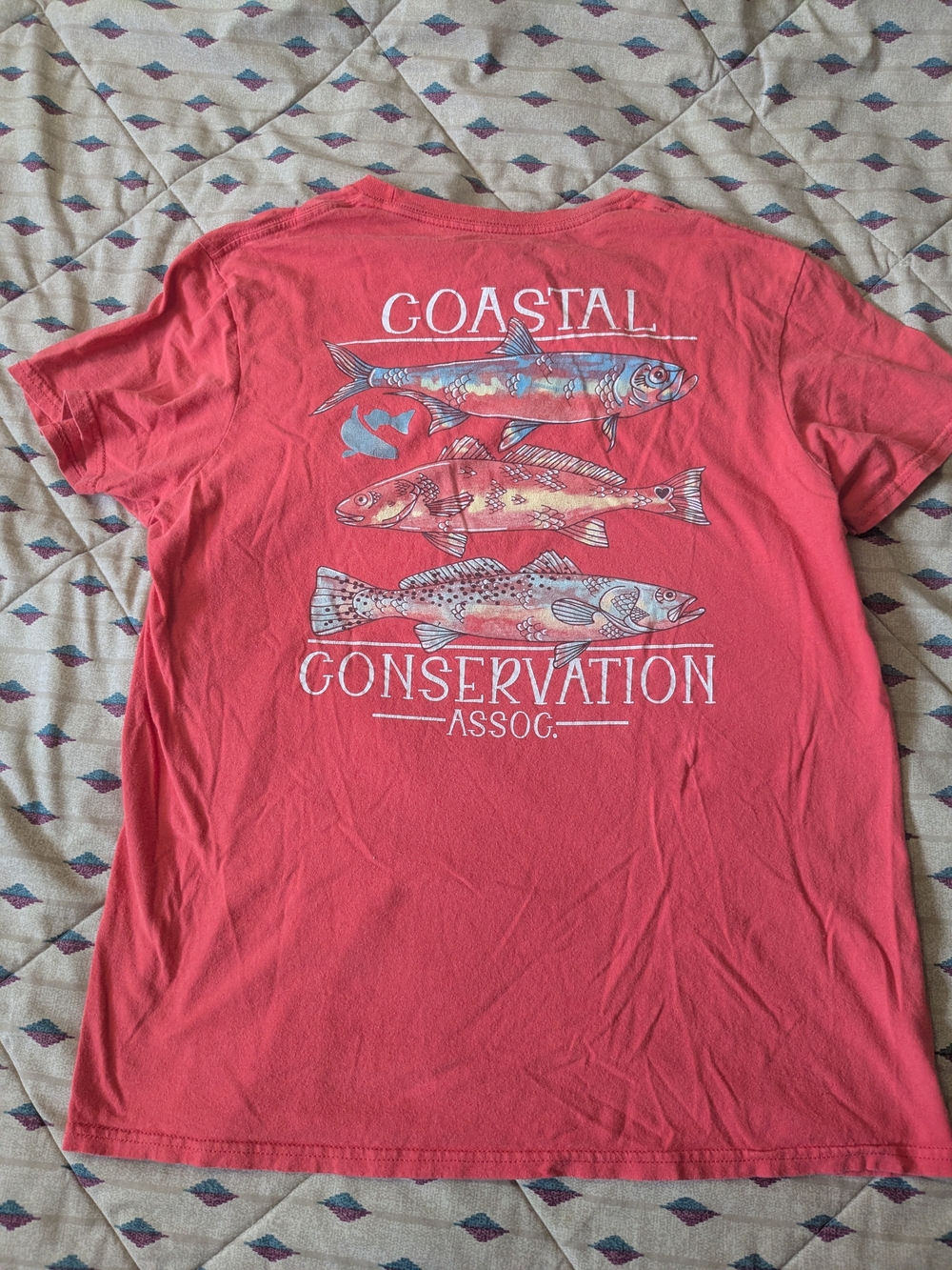 Coastal Conservation Association Coral-Red Short Sleeve Tee